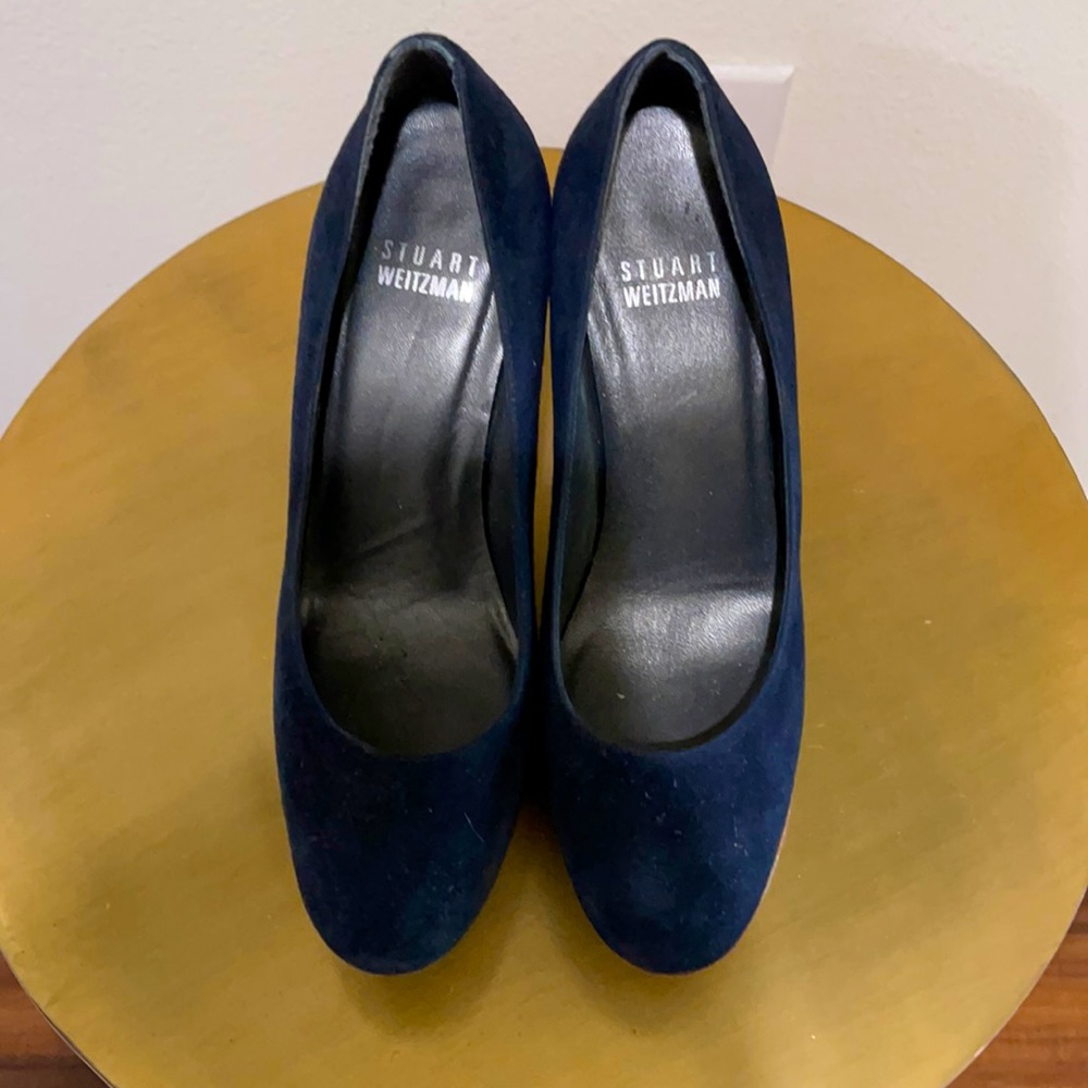 Stuart Weitzman suede platform heels